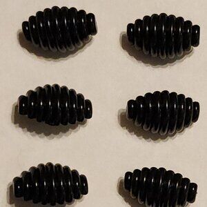 Antique/Vintage Lot of 8 Black Buttons Bakelite ? Casein ? Celloid ? Plastic ?